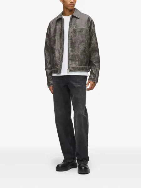 Geacă de blugi Karl Lagerfeld Jeans gri