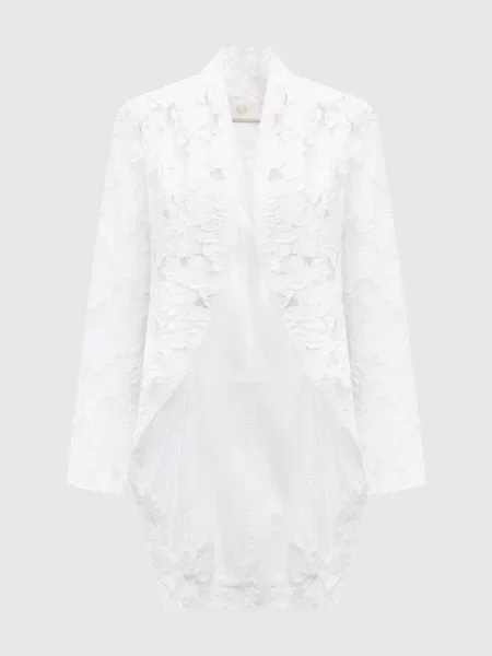 Жакет в квітковий візерунок Marc Le Bihan білий