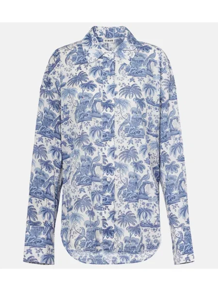 Cămașă Staud cu imagine albastru