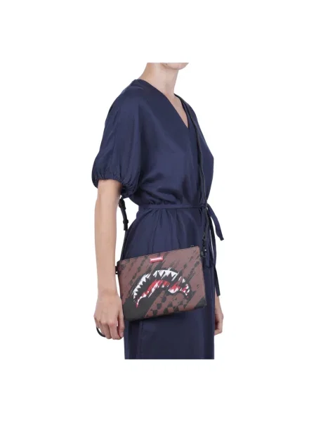 Torebka Sprayground w stylu grunge wełniana brązowa
