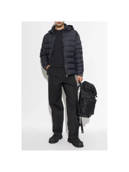 Koszulka Moncler z logo niebieska