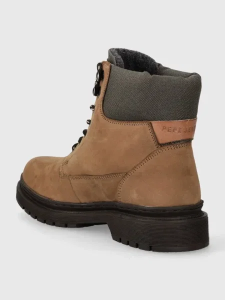 Semišové boty Pepe Jeans HARRY BOOT hnědá