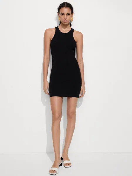Платье мини Mango черное