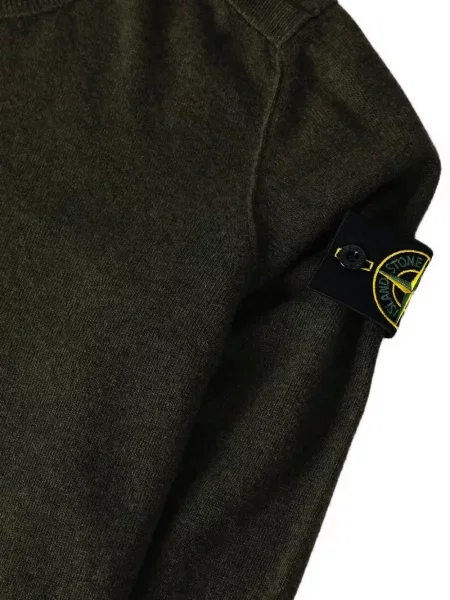 Pulover Stone Island de lână cu strasuri verde