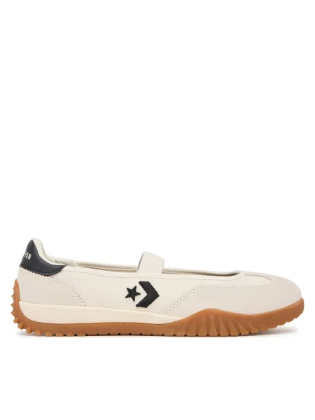 Balerinke Converse Run Star Trainer Ballet Flat Écru