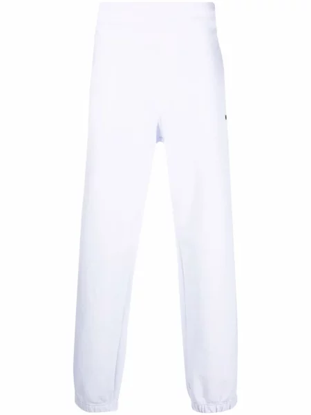 Zúžené kalhoty jogger Msgm s potiskem bílé