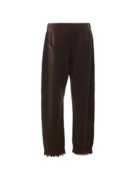 Pantaloni Uma Wang cu cordon maro