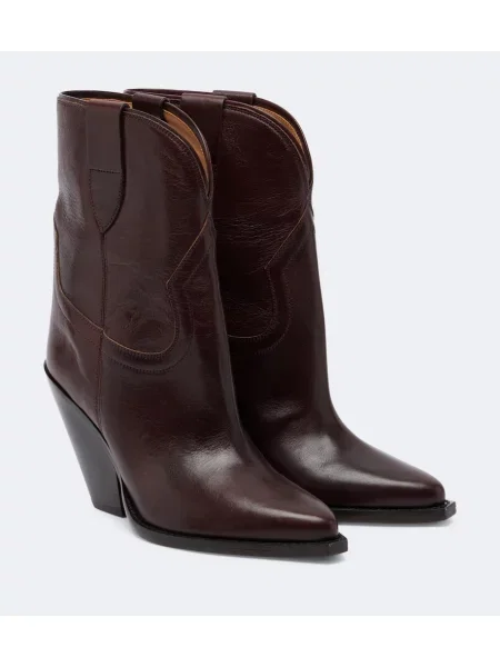 Botine Isabel Marant din piele maro