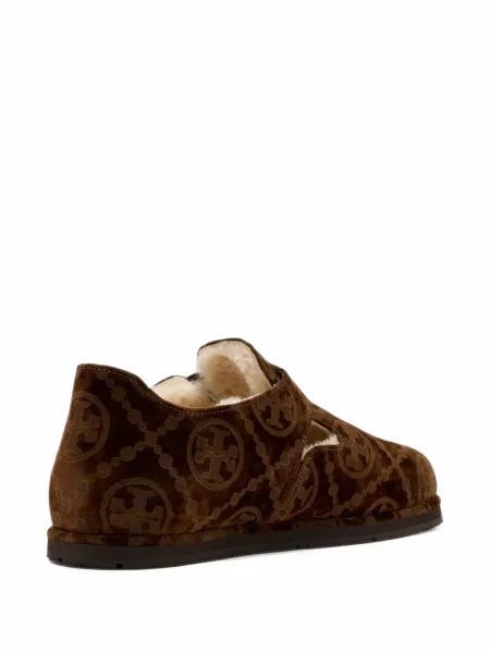 Pantofi cu toc Tory Burch din piele de oaie maro