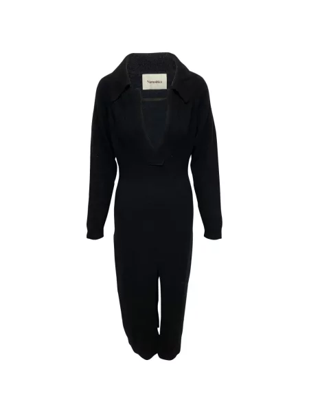 Rochie Nanushka cu decolteu în V de costum negru