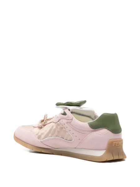 Sneakers Fendi με κορδόνια με δαντέλα ροζ