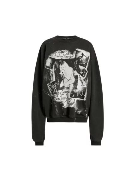 Bluza Dolce And Gabbana z nadrukiem czarna