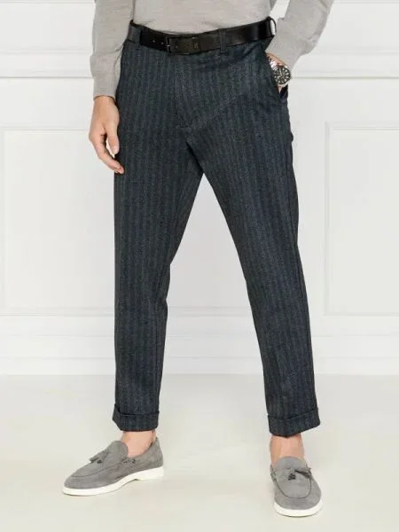 BOSS BLACK Pantaloni C-Kane | Tapered fit | stretch negru