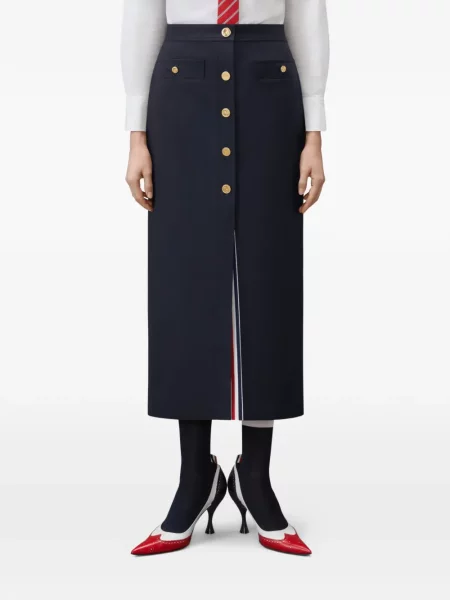 Fustă midi Thom Browne albastru