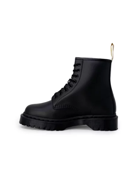 Botki Dr. Martens skórzane na płaskim obcasie czarne