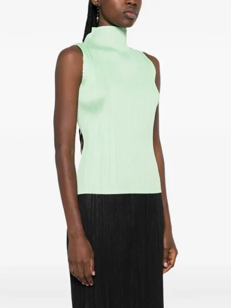 Vestă Pleats Please Issey Miyake plisată verde