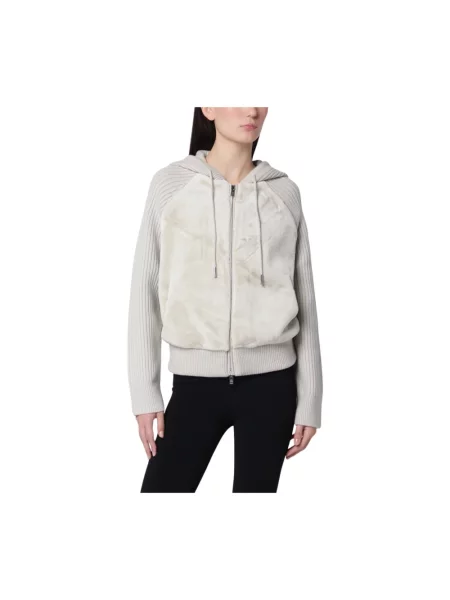 Bluza z kapturem Moose Knuckles wełniana z kapturem beżowa