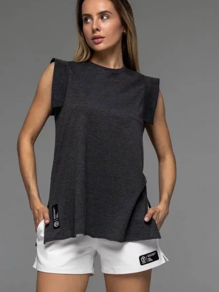 Женская трикотажная футболка сіра