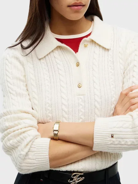 Шерстяной свитер Tommy Hilfiger белый
