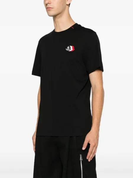 Póló Moncler autogrammal fekete