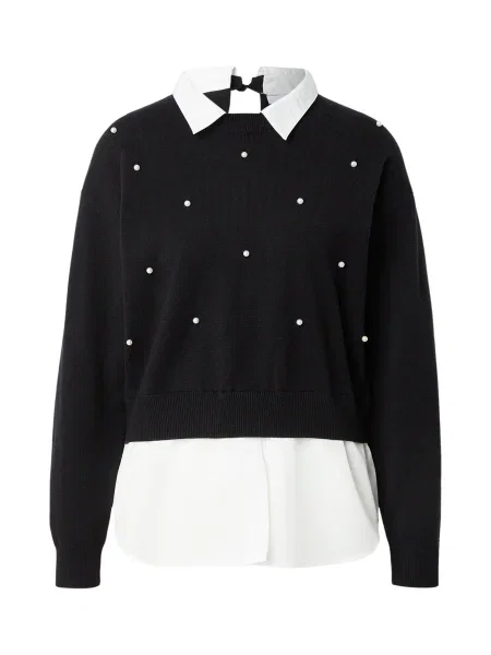 ABOUT YOU Pulover Sari negru alb