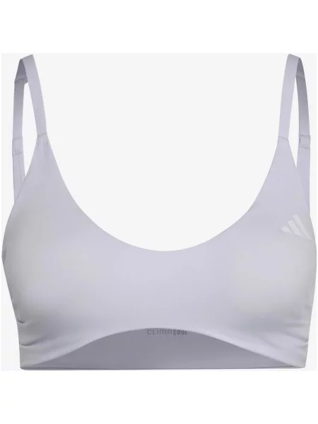 Biustonosz adidas Optimé Essentials Workout Light Support jasny XS szary