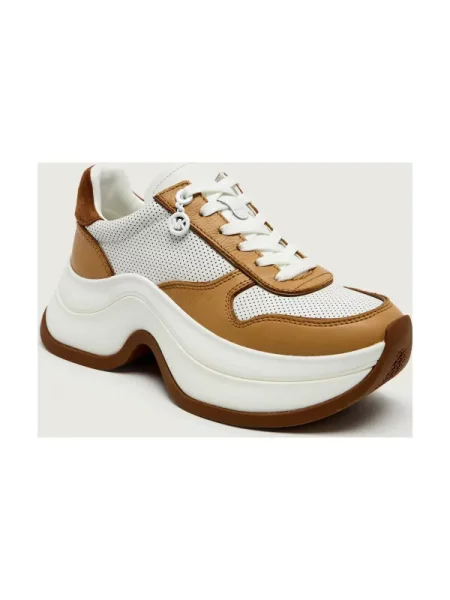 Michael Kors Teniși din piele ARLA | piele întoarsă maro