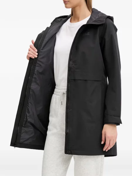 Palton Jack Wolfskin cu glugă cu imagine negru