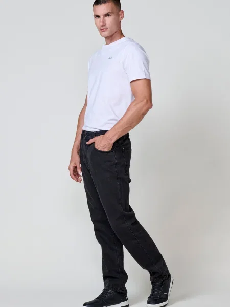 KOROSHI Džínsy denim čierny
