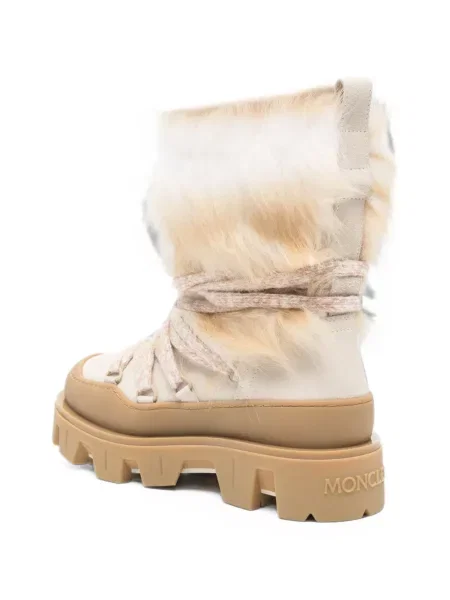 Botine Moncler cu șireturi din dantelă