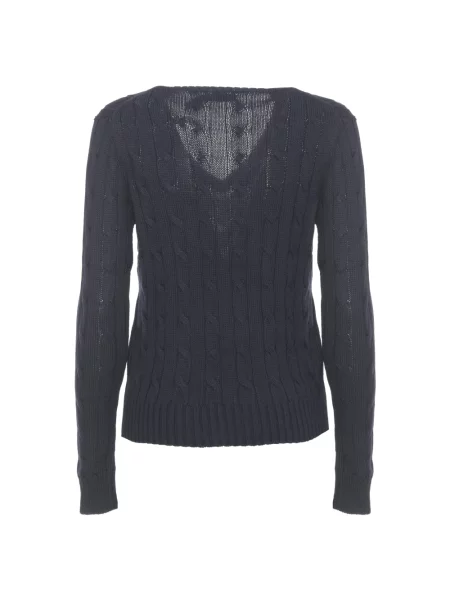 Polo Ralph Lauren Sweter z dzianiny Kobiety niebieski jednolity S granatowy