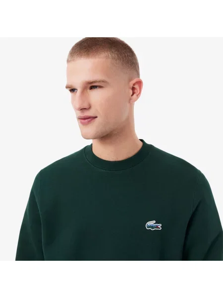 Lacoste Bluza Polarowa Z Krokodylem Landscape zielony