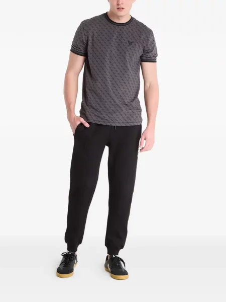 Ριγέ τρέξιμο παντελόνι joggers Guess μαύρο
