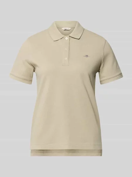 Koszulka polo z wyhaftowanym logo i kołnierzykiem polo Gant