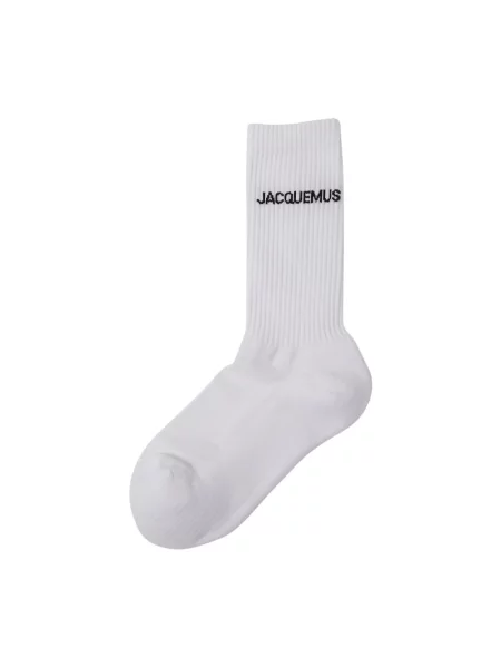 Skarpety Jacquemus z autografem białe