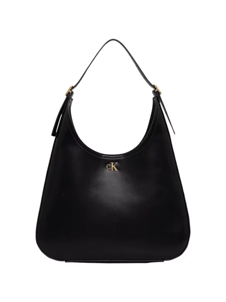 Calvin Klein kabelka hobo dámska z imitácie kože čierna