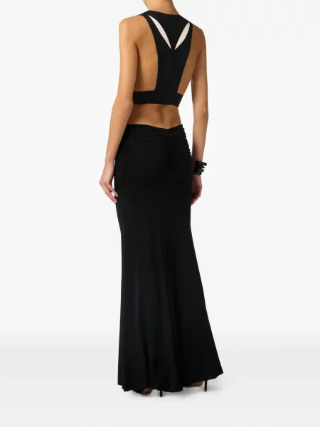 Fusta maxi Elisabetta Franchi din jerseu lungă negru