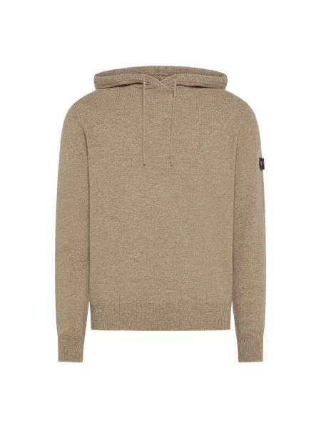 Bluza z kapturem Peuterey wełniana z kapturem beżowa