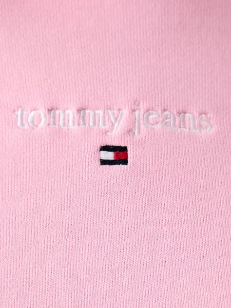 Суичър с качулка Tommy Jeans розово