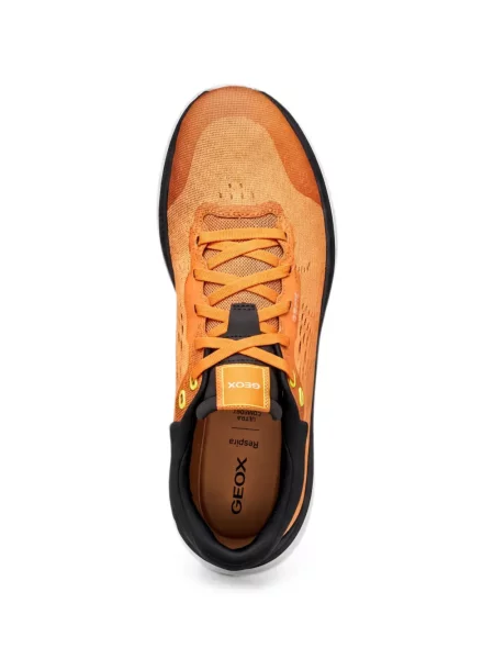 Fűzős csipkés sneaker Geox narancsszínű