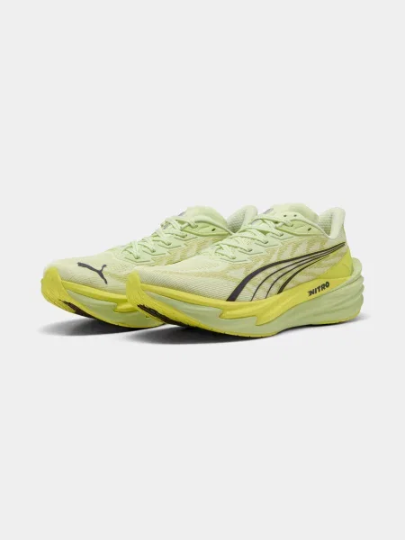 Кроссовки для бега Puma для бега зеленые