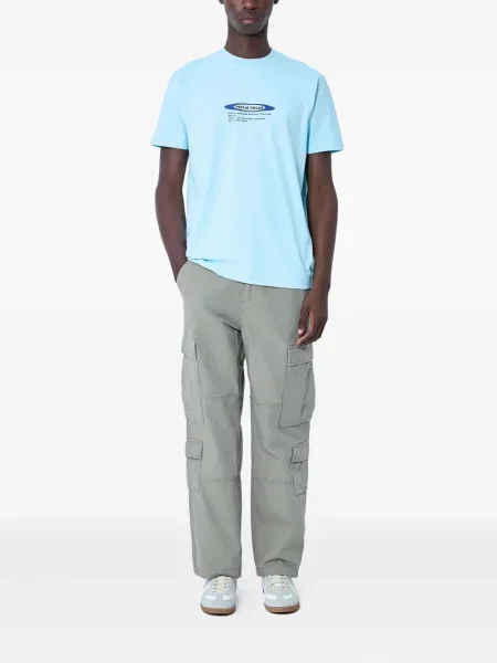 Tricou Metalwood Studio cu imagine albastru