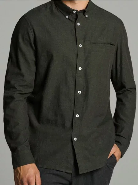 Sinsay košile slim fit tmavě zelená