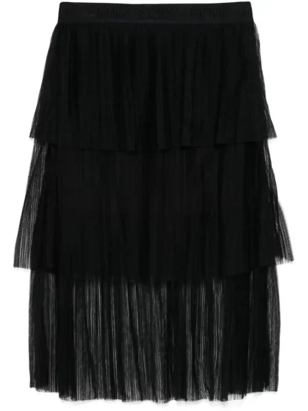 Fustă midi Dkny până la genunchi negru