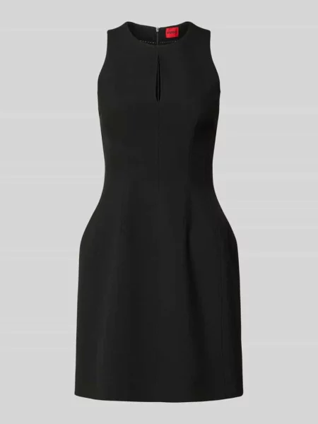 Sukienka etui dopasowana z dodatkiem model ‘KALOPIA’ Hugo czarna