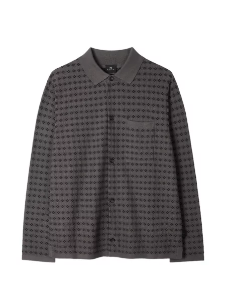 Cămașă Ps Paul Smith tricotate gri