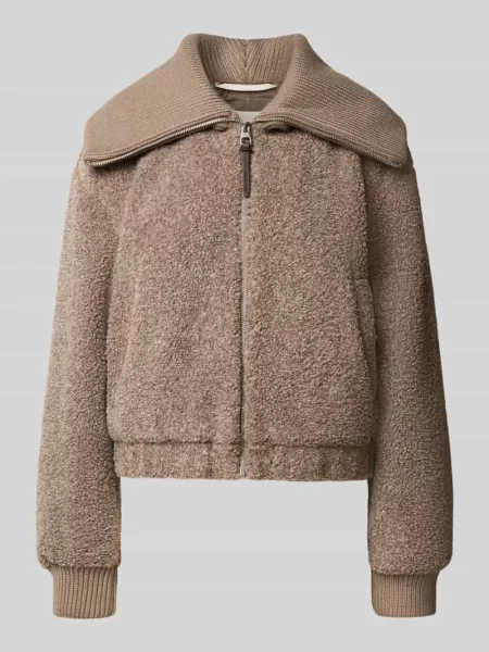 Kurtka w stylu puffer z obszyciem futerkiem w kroju regular fit z kołnierzem ze ściągacza Marc O'polo