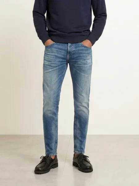 Boss Džíny Onyx Slim Taper Fit bright blue modré