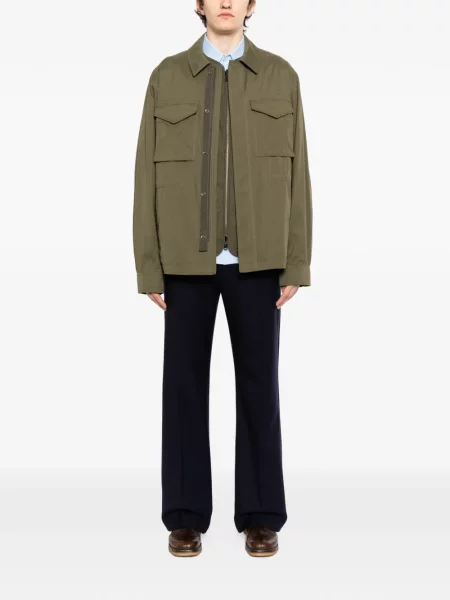 Geacă cu puf Moncler reversibilă verde
