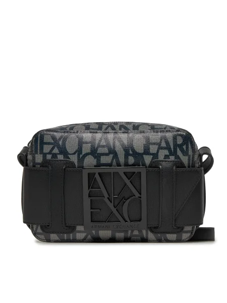 ARMANI EXCHANGE Taška cez rameno / čierna sivá